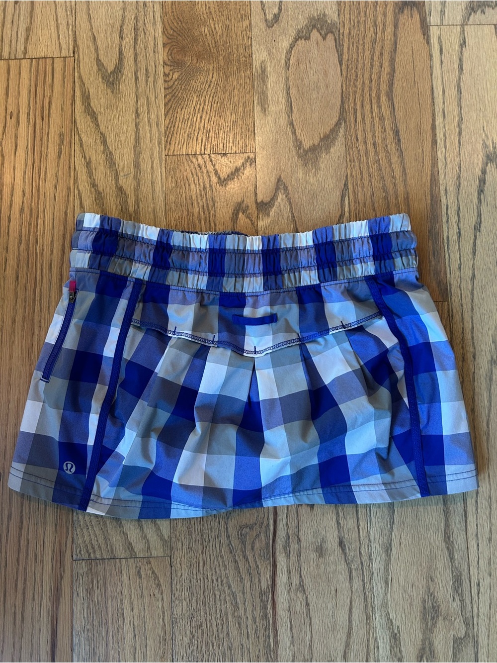 Lululemon vintage Girls' Blue Plaid Athletic Skort